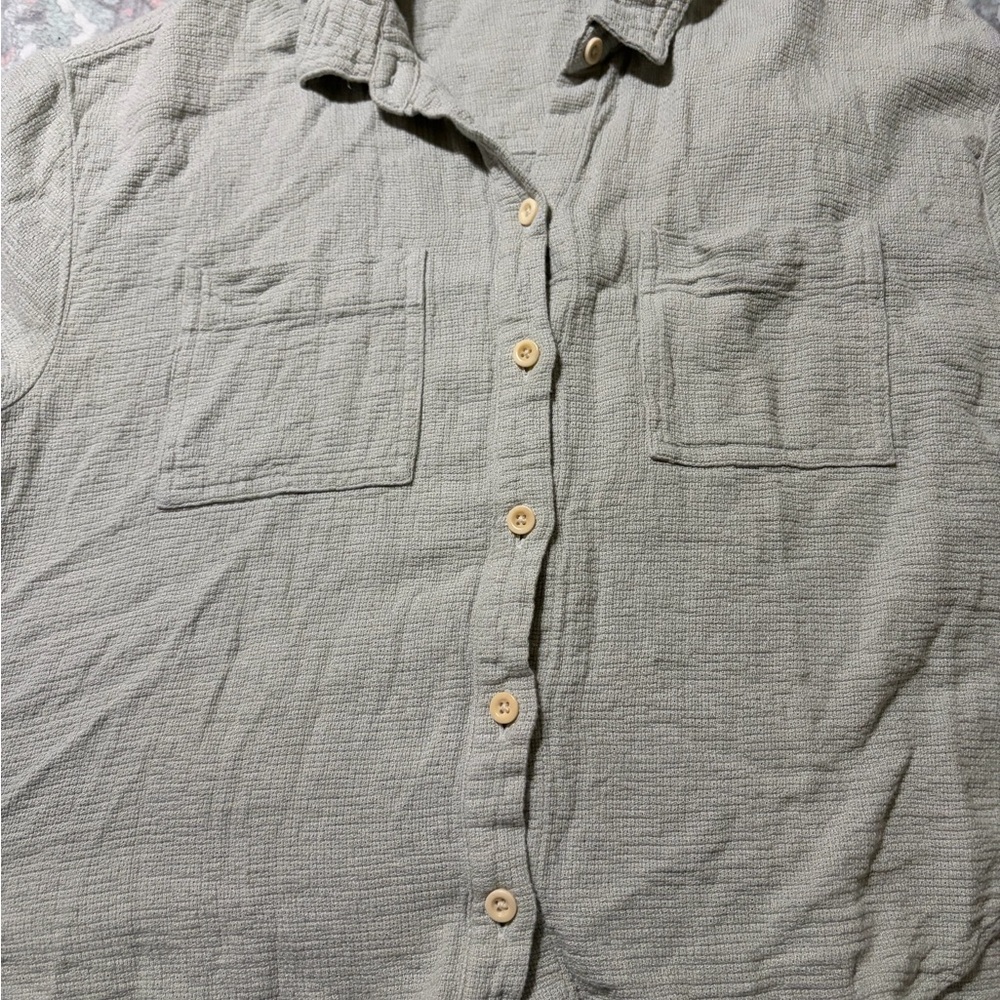Madewell Casual Button-Down Shirt - Olive
